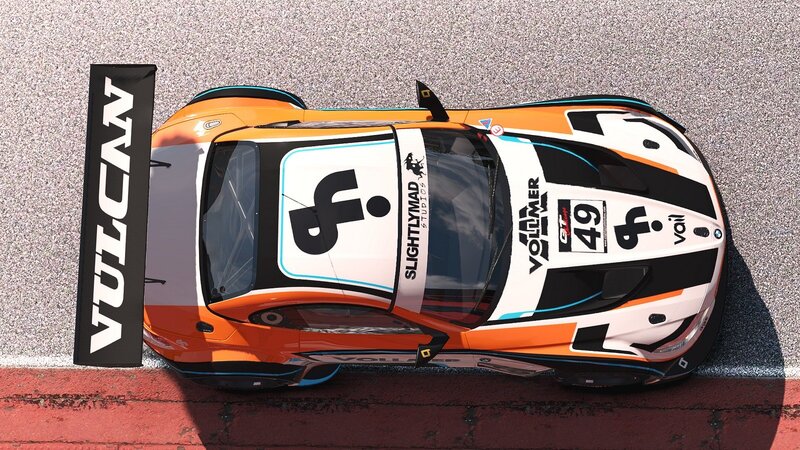Orange Race Car — Competitive, Afternoon