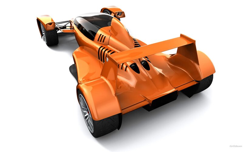 orange race car concept