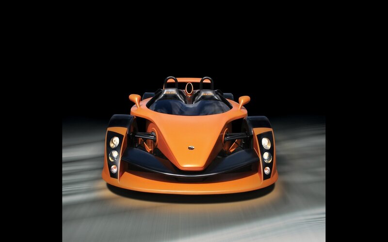 Orange Race Car — Dramatic, 3d Render, Seat