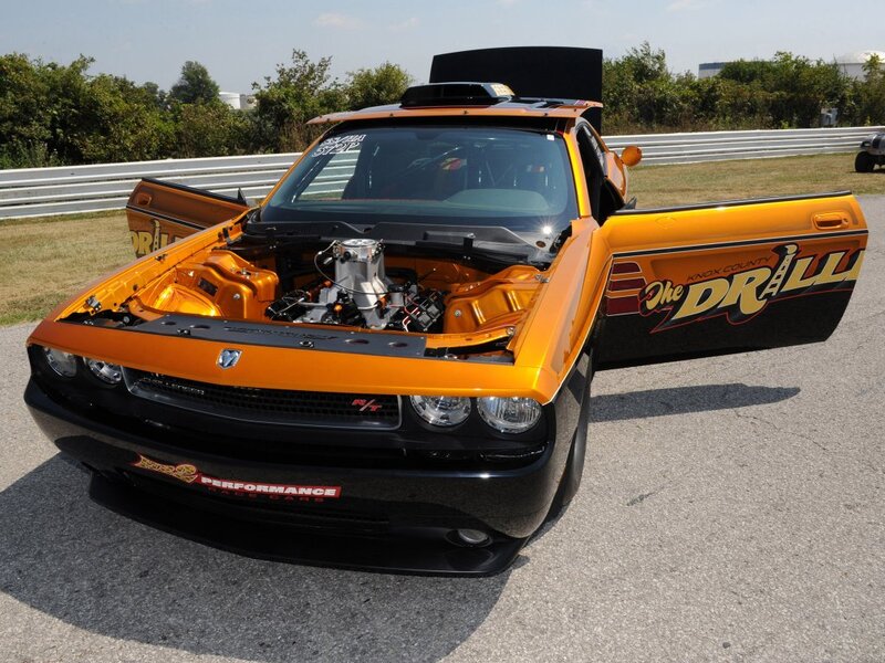 Orange Race Car — Dramatic, Afternoon, Photograph, Race Track, Open Hood