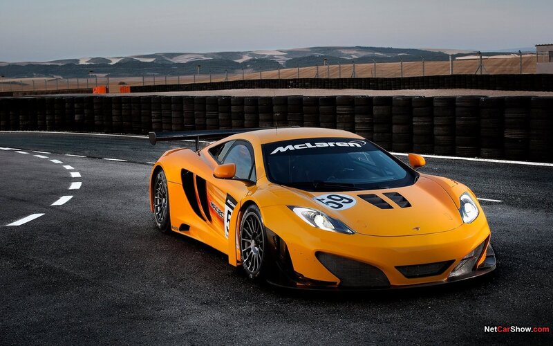 Orange Race Car — Dramatic, Afternoon, Photograph, Race Track