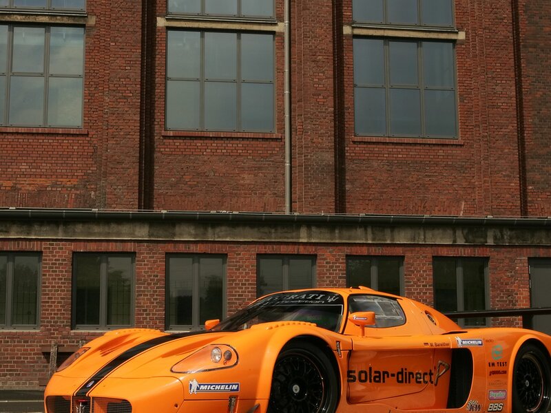 Orange Race Car — Dramatic, Afternoon, Photograph