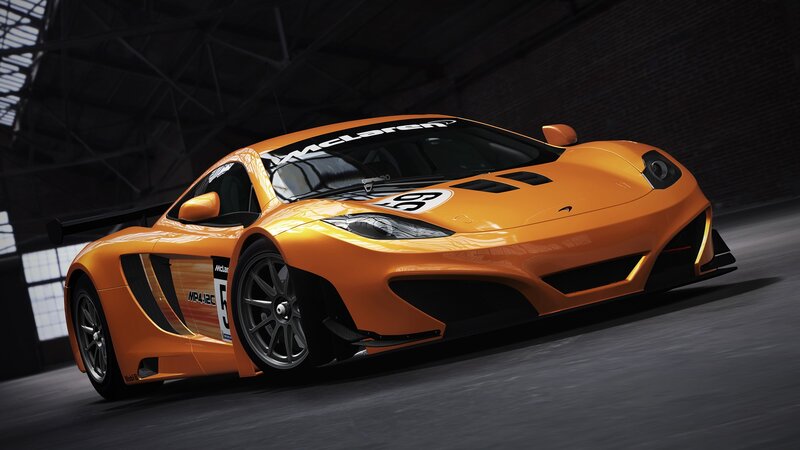 Orange Race Car — Dramatic, Digital Art