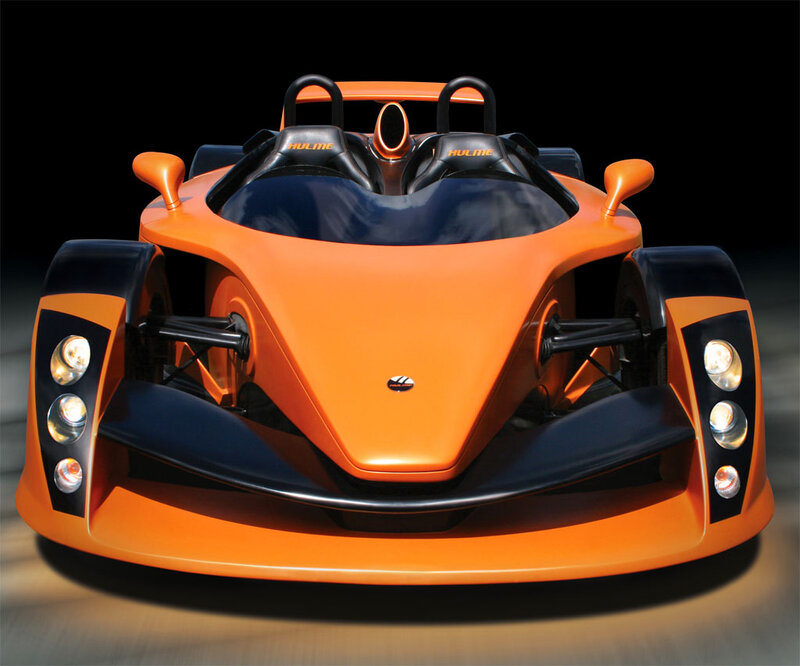 Orange Race Car — Dramatic, Photograph, Seats