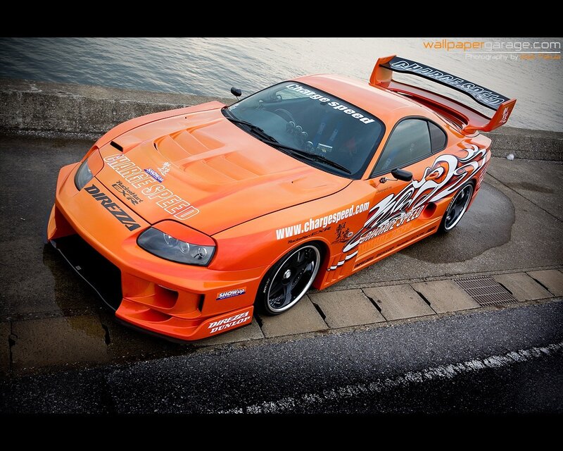 Orange Race Car — Dramatic, Photograph, Water