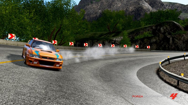 Orange Race Car Drifting — Dynamic