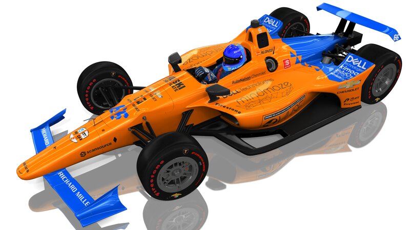 Orange Race Car — Dynamic, 3d Render, Driver