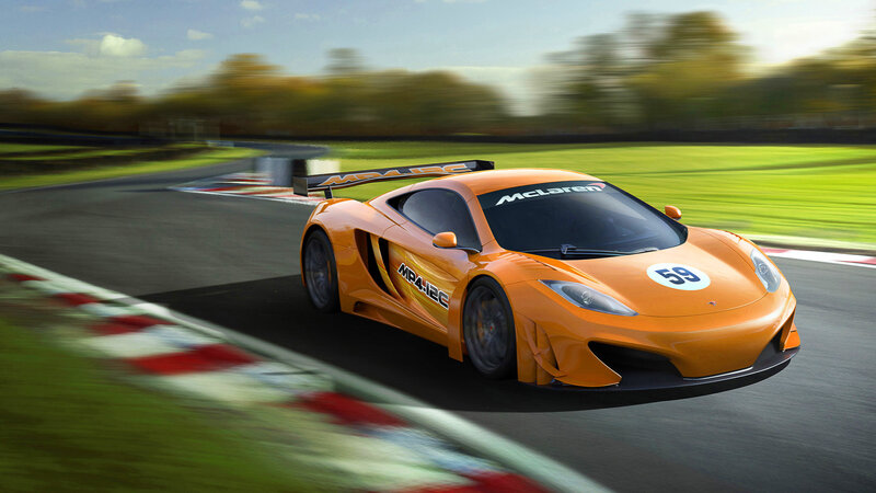Orange Race Car — Dynamic, Afternoon, 3d Render