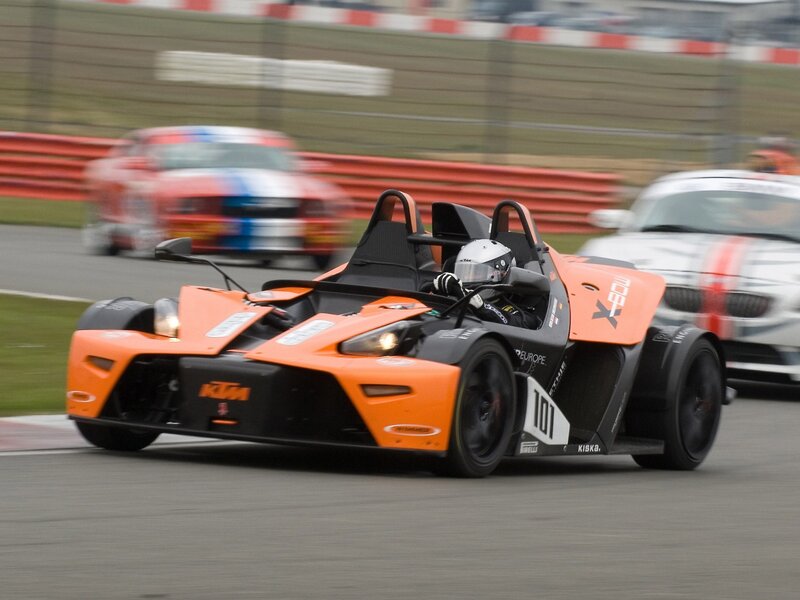 Orange Race Car — Dynamic, Afternoon, Photograph, Driver