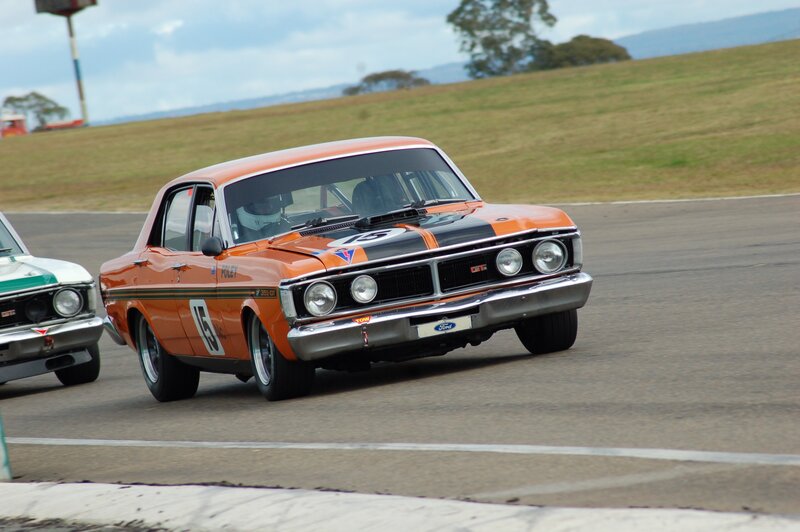 Orange Race Car — Dynamic, Afternoon, Photograph, Race Track, Other Car, Grass
