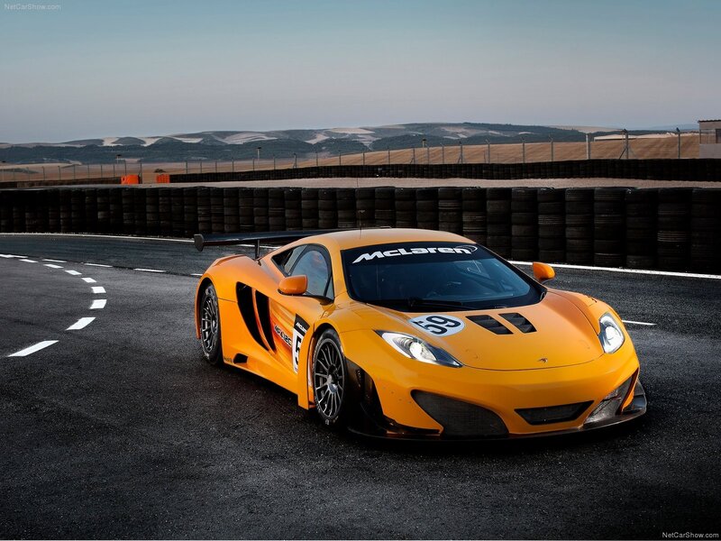 Orange Race Car — Dynamic, Afternoon, Photograph, Race Track, Tires