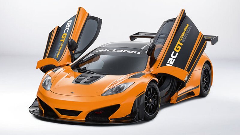 Orange Race Car — Dynamic, Photograph, Doors