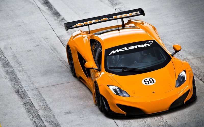Orange Race Car — Dynamic, Photograph