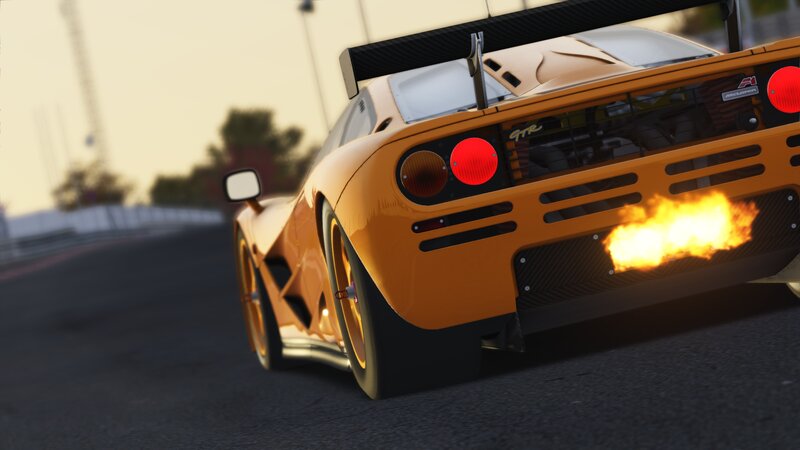 Orange Race Car — Dynamic, Sunset, 3d Render, Flames
