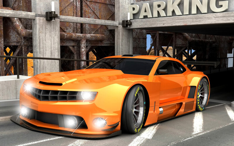 Orange Race Car — Industrial