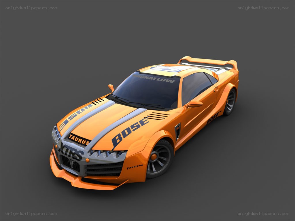 orange race car model