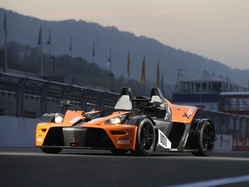 Orange Race Car on Track — Calm