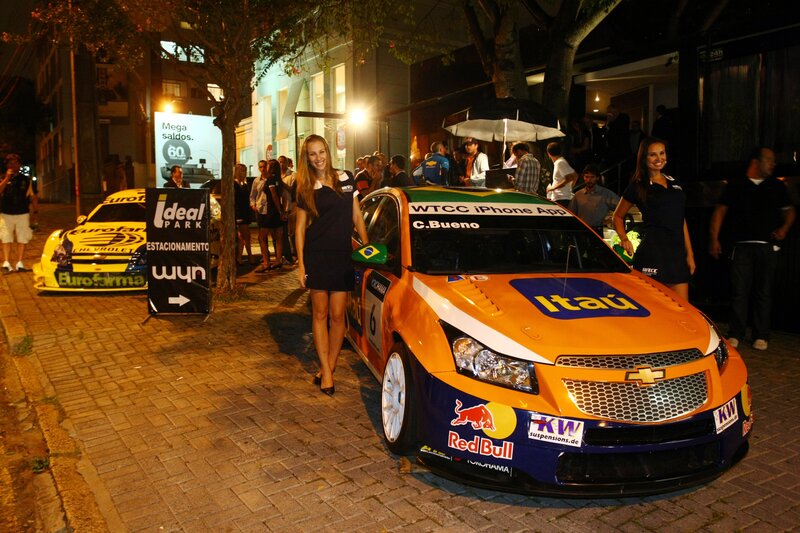 Orange Race Car with Women