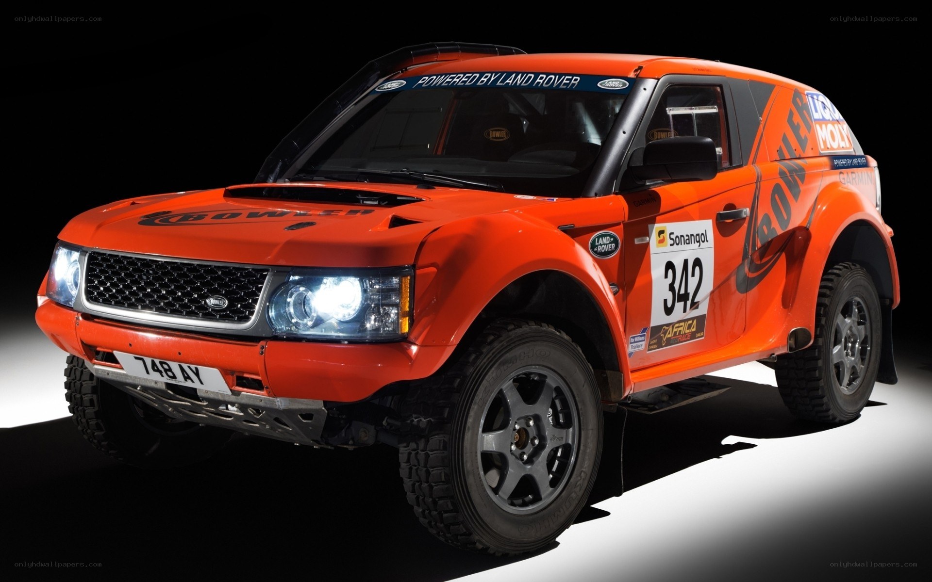 Orange rally car