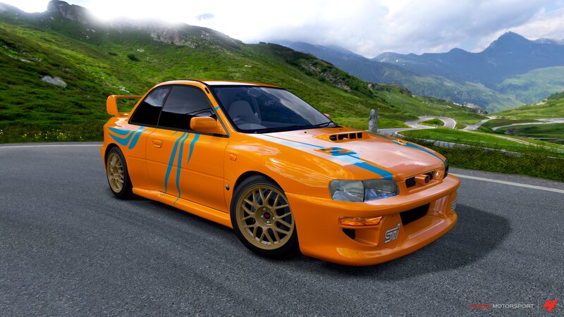Orange Rally Car — Dynamic