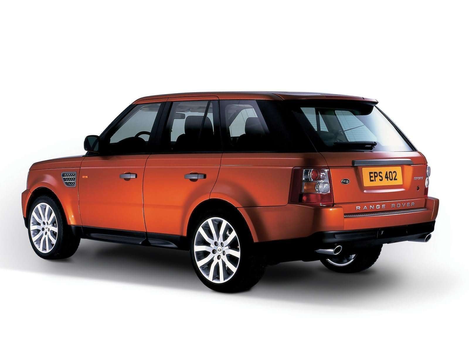 orange range rover sport