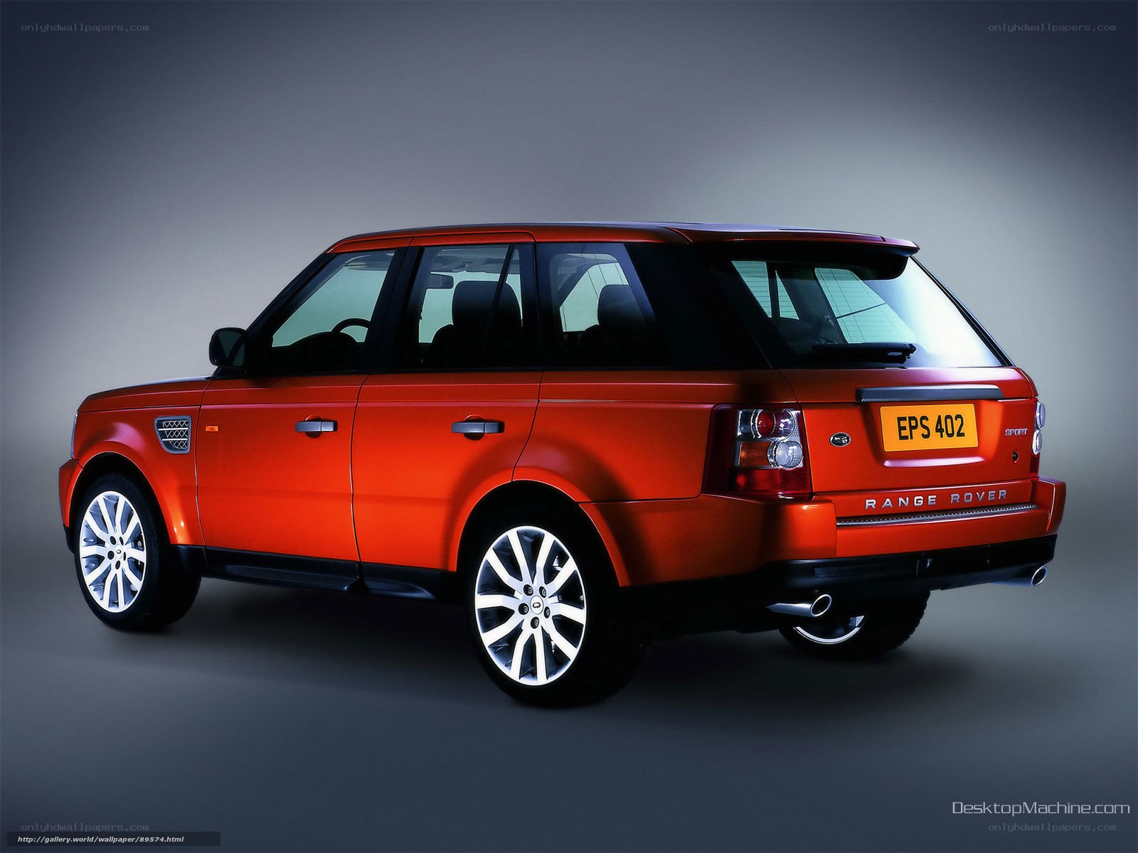 orange range rover sport