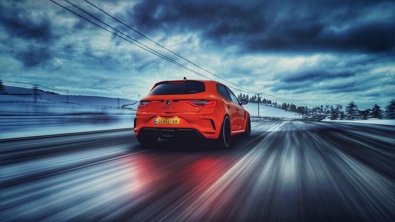 Orange Renault Megane