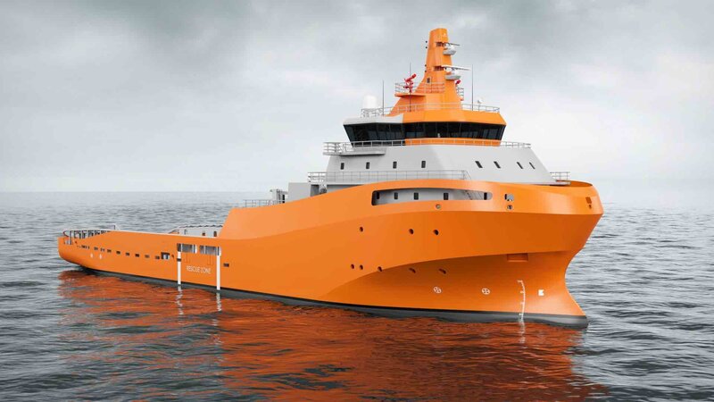 Orange Rescue Vessel