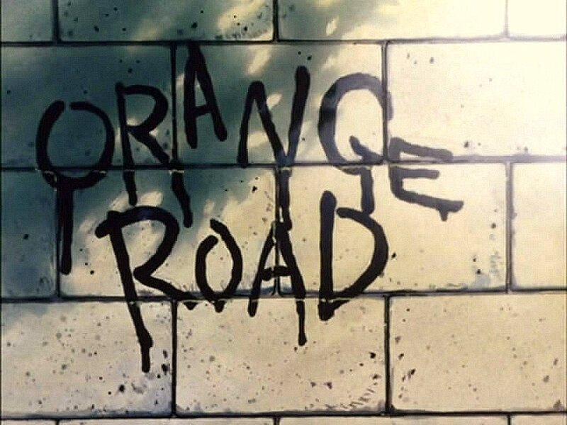 Orange Road graffiti on wall