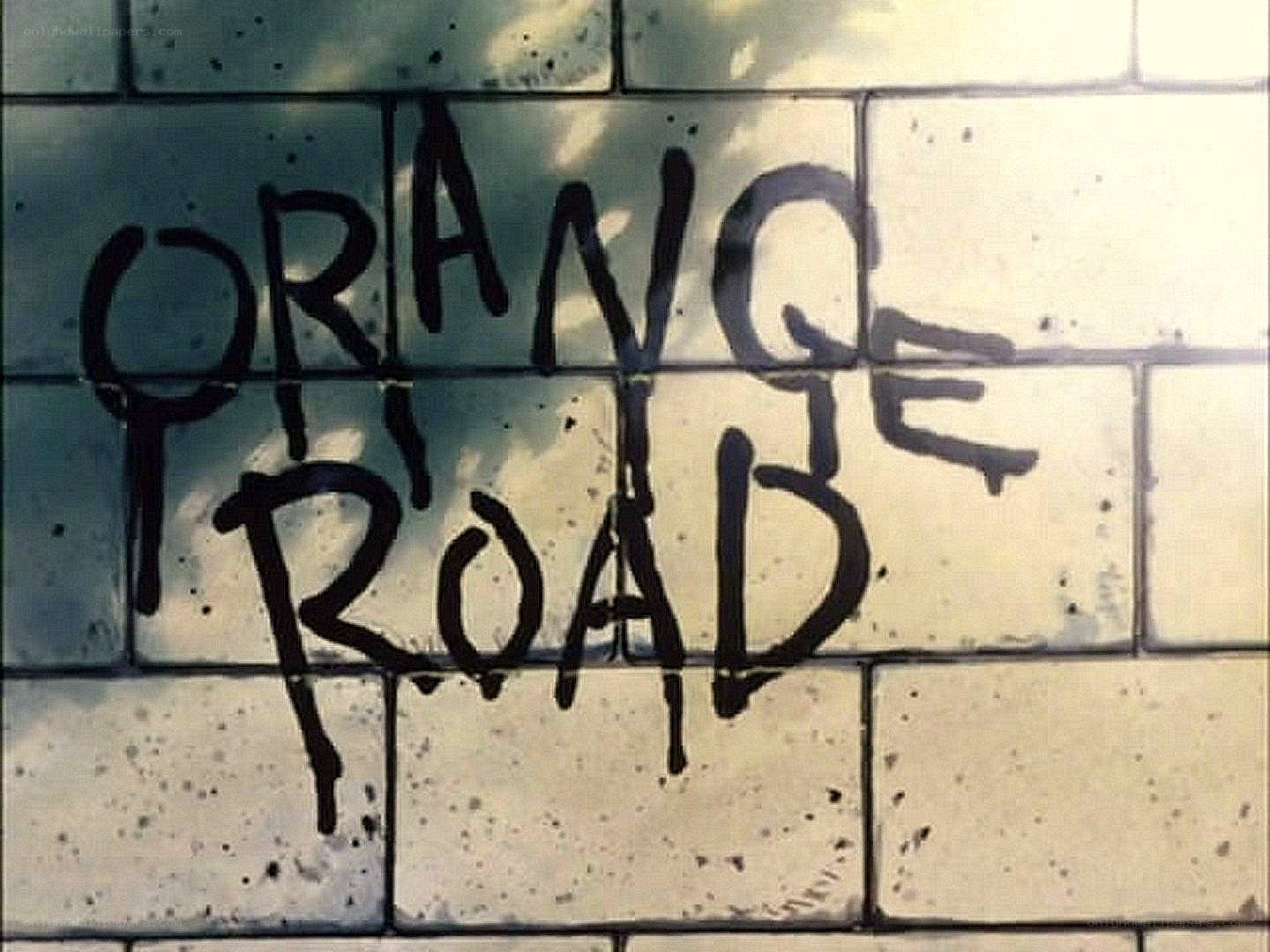 Orange Road graffiti on wall