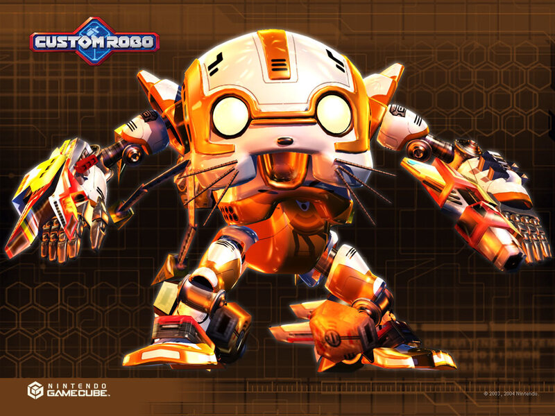 Orange Robot Character — Energetic