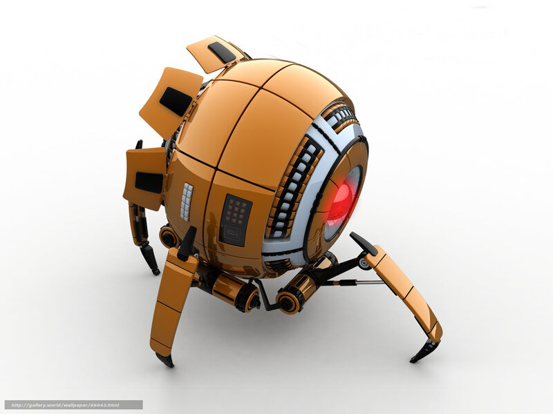 orange robotic spider