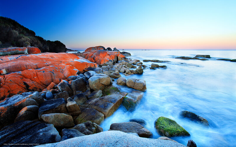 Orange Rocks at Coast