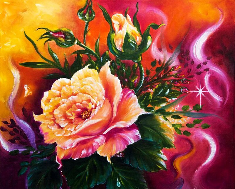 Orange Rose Bouquet — Yellow