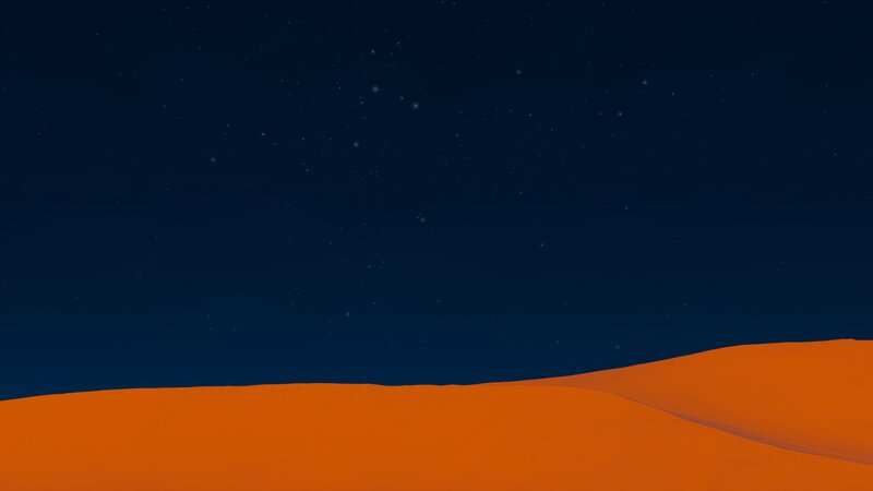 Orange Sand Dunes — Serene, Night