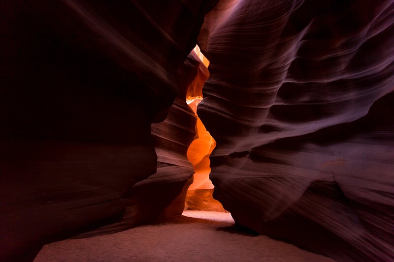 Orange Sandstone Canyon — Dramatic, Photograph, Light
