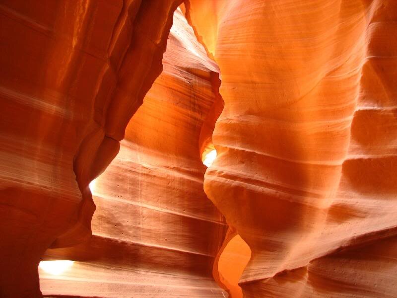 Orange Sandstone Canyon — Dramatic, Photograph, Rock Formations