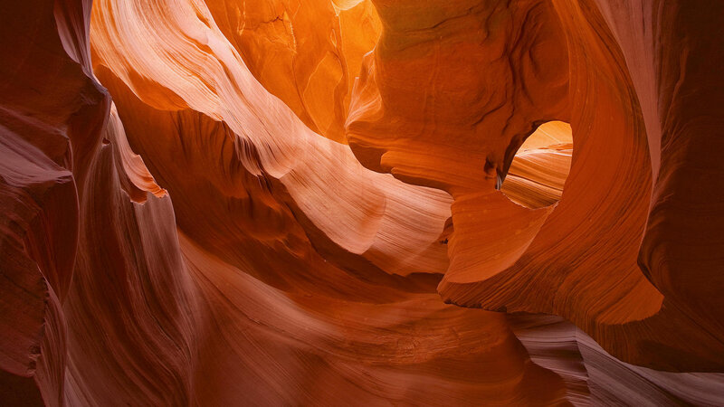 Orange Sandstone Canyon — Dramatic, Photograph, Rock, Light
