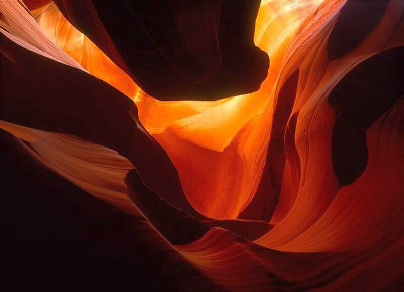Orange Sandstone Canyon — Dramatic