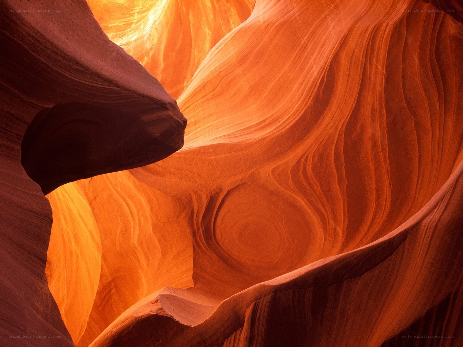 Orange sandstone canyon walls