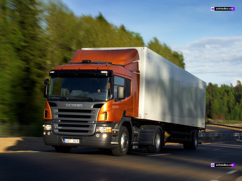 Orange Scania Truck — Dynamic, Afternoon