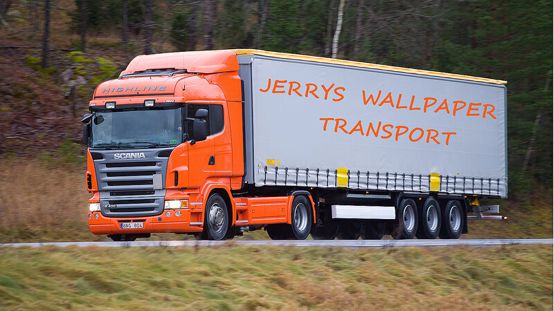 Orange Scania Truck — Dynamic