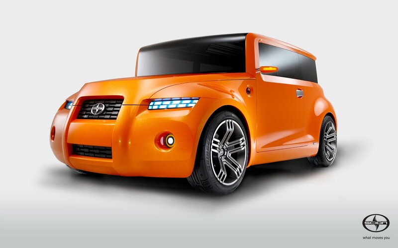 Orange Scion concept car