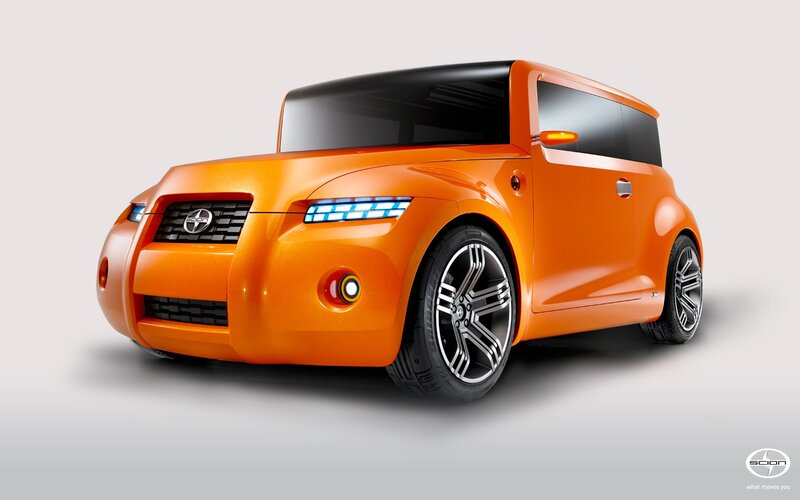 Orange Scion concept car