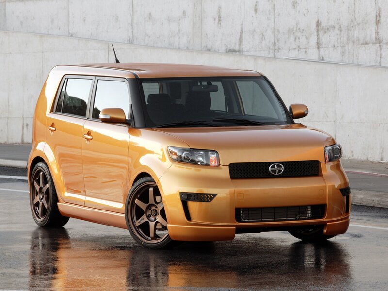 Orange Scion XB Car — Dramatic
