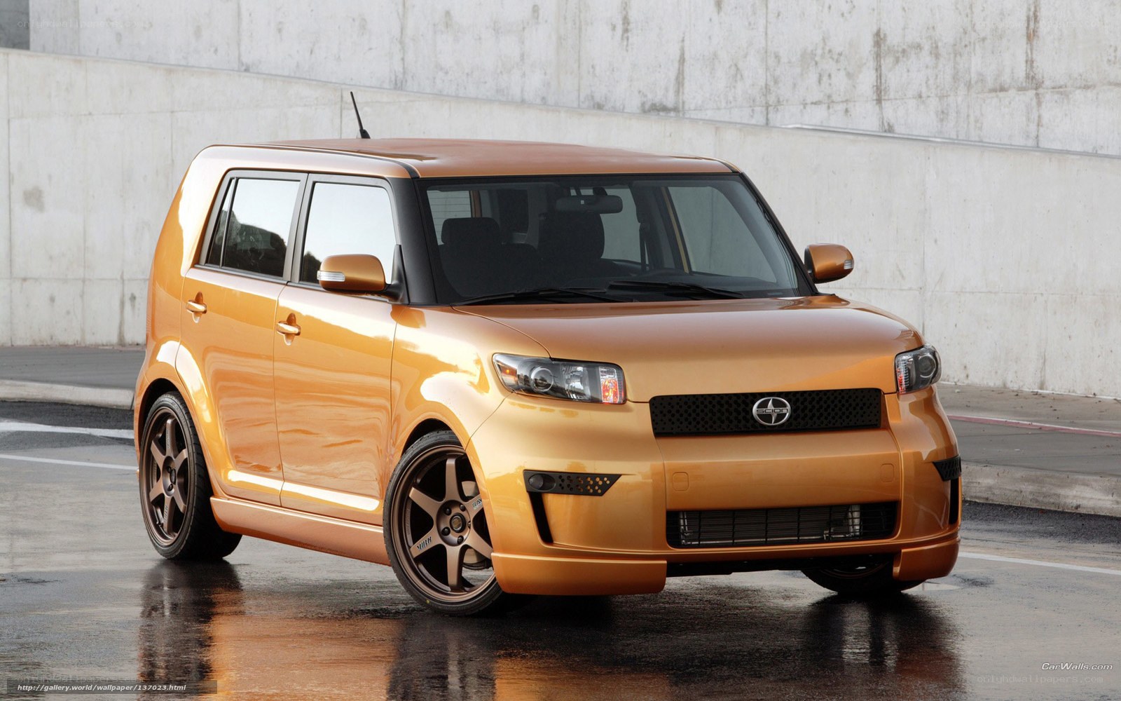 orange scion xB car