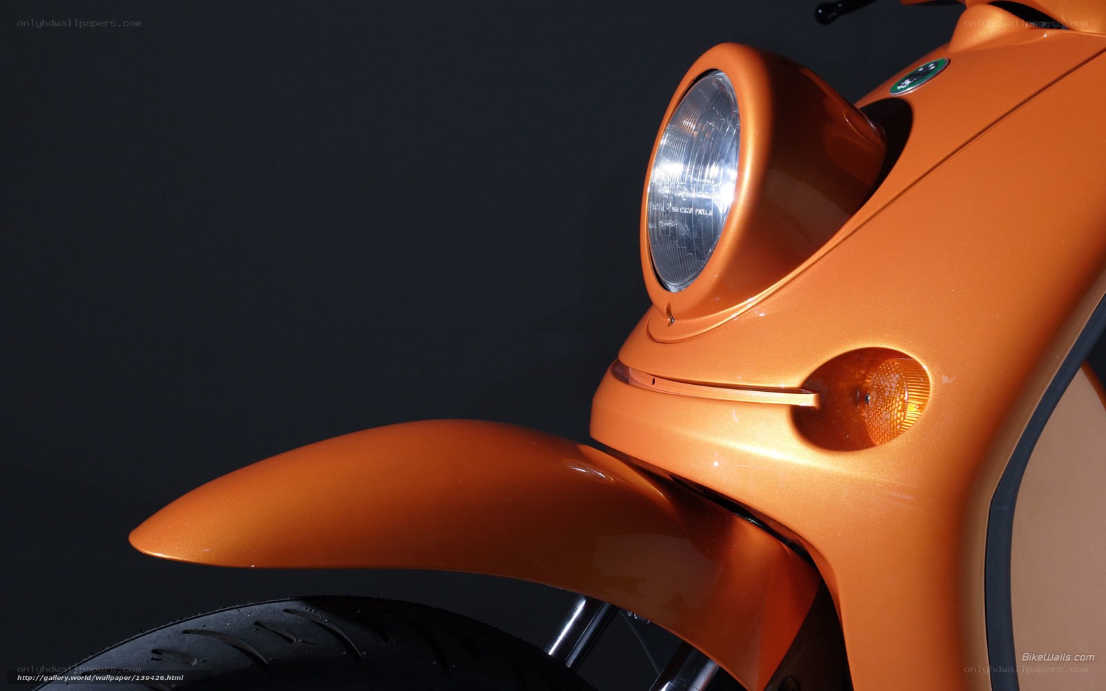 orange scooter front view