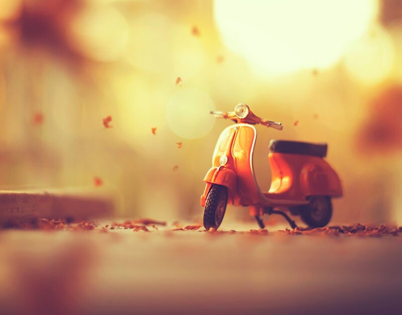 Orange Scooter Model