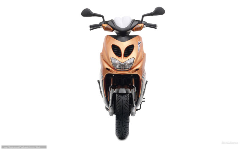 Orange Scooter — Neutral, Photograph, Handlebars