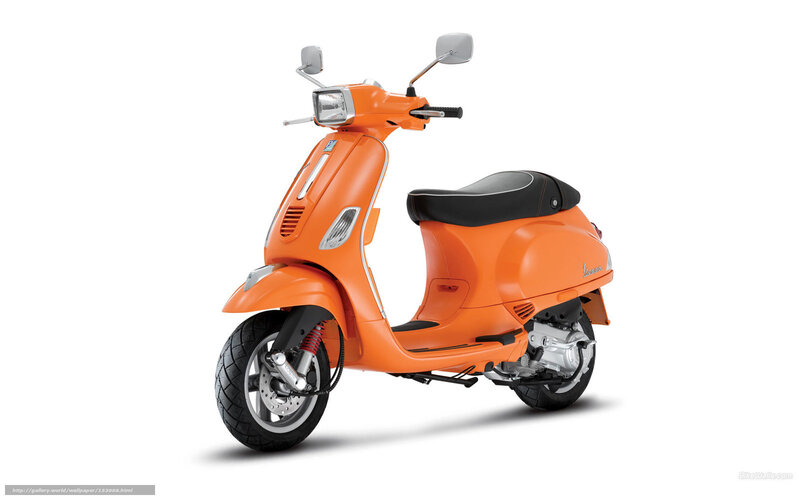 Orange Scooter — Neutral, Photograph, Seat